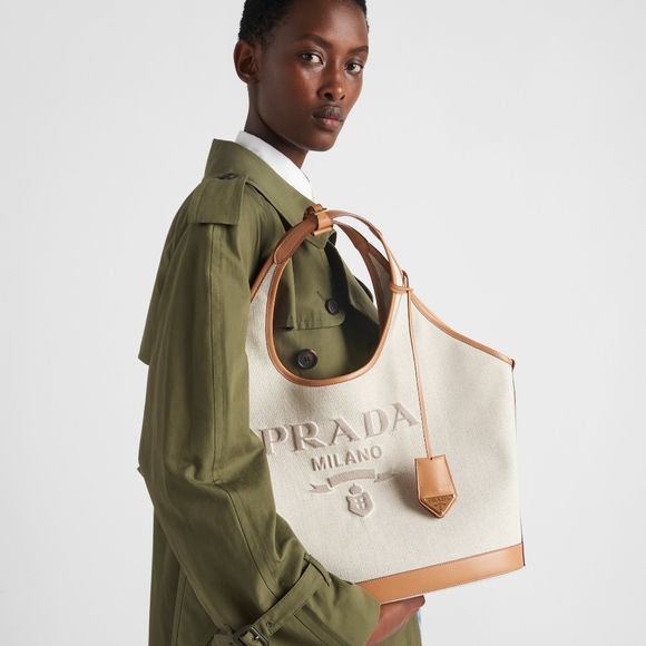 Prada Cream and Tan Tote Large Bag - Picture 3 of 12